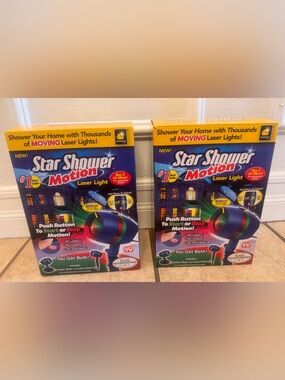 Bulkhead Star Shower Motion Laser Light - set of 2